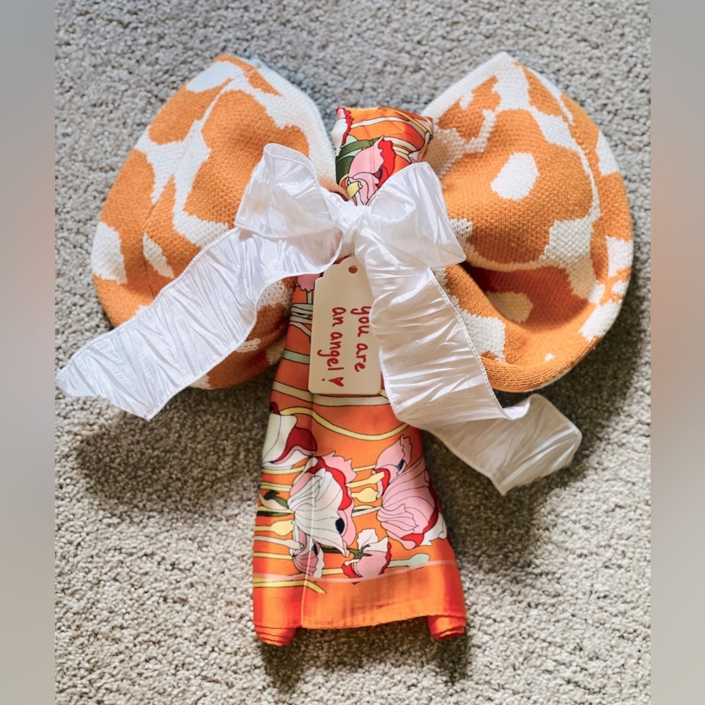 Angel -“You Are An Angel“ crochet knit flower purse and scarf combo!